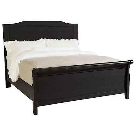 Transitional King Panel Bed